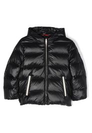 Fay Kids logo-patch hooded padded jacket - Nero