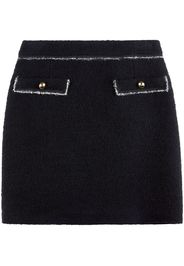 Fay bouclé mini skirt - Nero