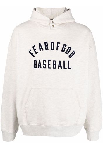 Fear Of God Baseball-print cotton hoodie - Toni neutri