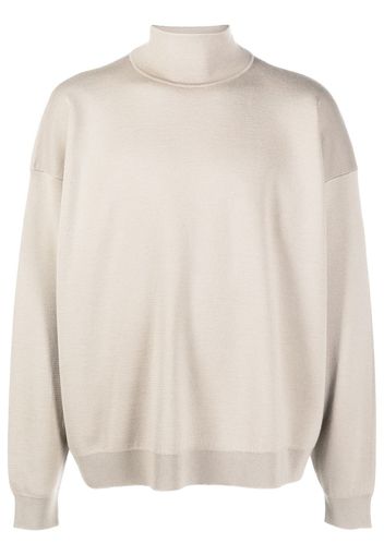 Fear Of God logo-plaque funnel-neck jumper - Toni neutri