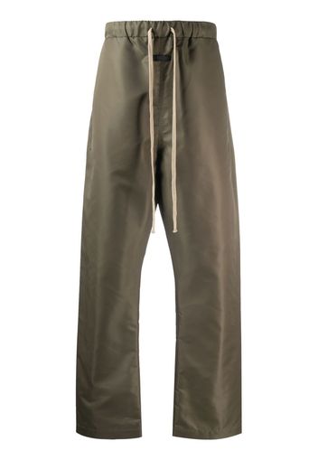 Fear Of God satin-finish drawstring waist trousers - Verde