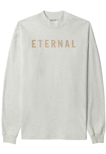 Fear Of God logo-embroidered long-sleeved cotton sweatshirt - Grigio