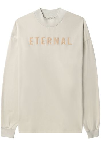 Fear Of God logo-embroidered long-sleeved cotton sweatshirt - Toni neutri