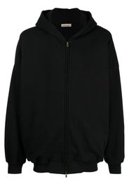 Fear Of God logo-patch zip-up hoodie - Nero