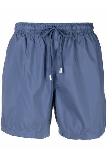 Fedeli flap-pocket drawstring-waist swim shorts - Blu