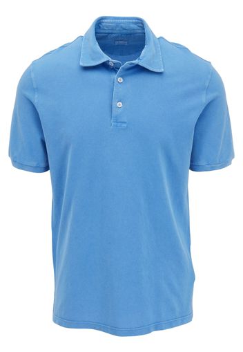 Fedeli short-sleeve cotton polo shirt - Blu