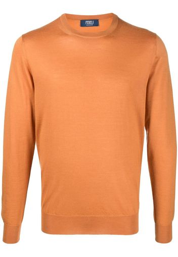 Fedeli ribbed crew neck jumper - Arancione