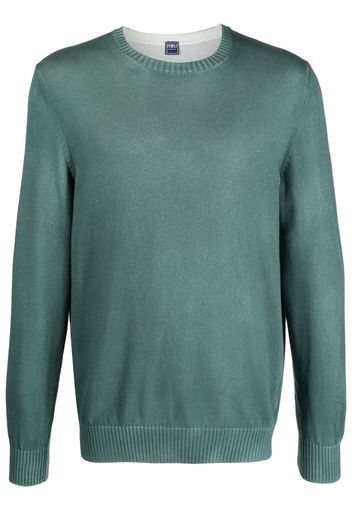 Fedeli crew-neck cotton jumper - Verde