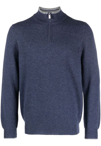 Fedeli long-sleeve cashmere jumper - Blu