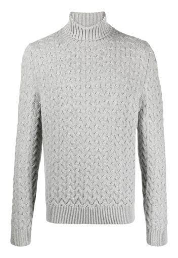 Fedeli cable-knit wool blend jumper - Grigio