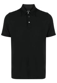 Fedeli short-sleeve cotton polo shirt - Nero