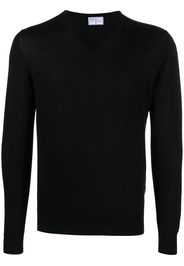 Fedeli v-neck long-sleeve jumper - Nero
