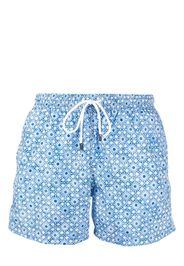 Fedeli floral-print swim shorts - Blu