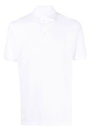 Fedeli grained textured cotton polo - Bianco