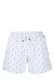 Fedeli dinosaur-print swim shorts - Bianco