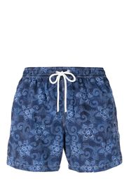 Fedeli floral-print swim shorts - Blu