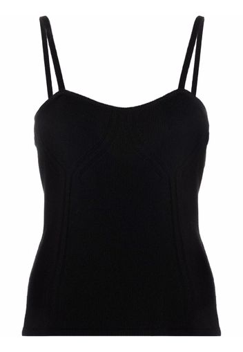 Federica Tosi spaghetti-strap knit top - Nero