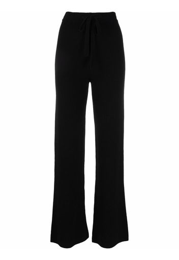 Federica Tosi recycled cashmere-blend drawstring-waist trousers - Nero