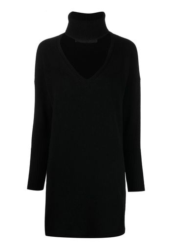 Federica Tosi ribbed-knit long-sleeve dress - Nero