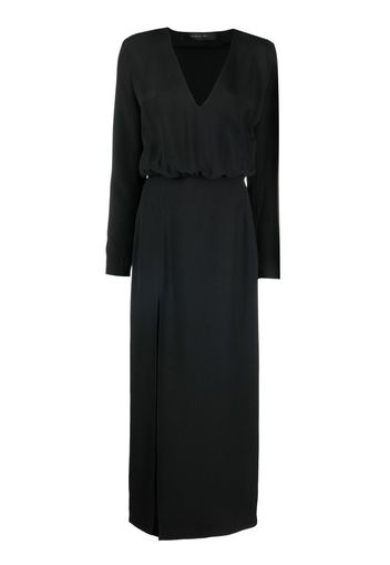 Federica Tosi slit-detail V-neck dress - Nero