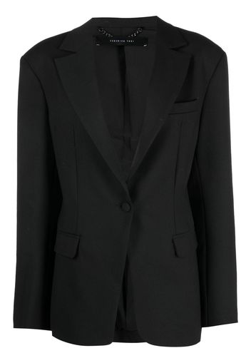 Federica Tosi single-breasted fitted blazer - Nero