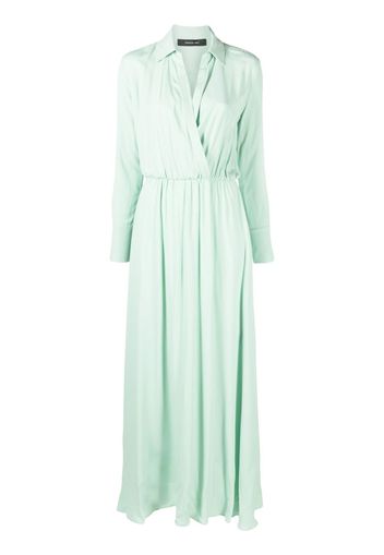 Federica Tosi gathered silk-blend dress - Verde