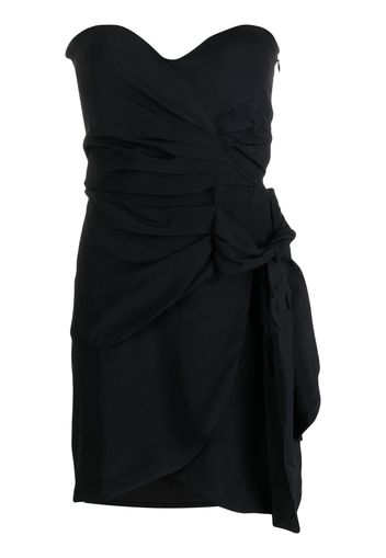 Federica Tosi ruched-detail strapless dress - Nero