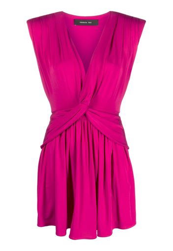 Federica Tosi knot-detail V-neck dress - Rosa