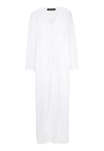 Federica Tosi open-knit front-tie dress - Bianco