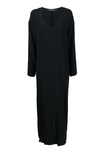 Federica Tosi long V-neck dress - Nero