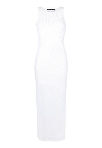 Federica Tosi sleeveless mesh maxi dress - Bianco