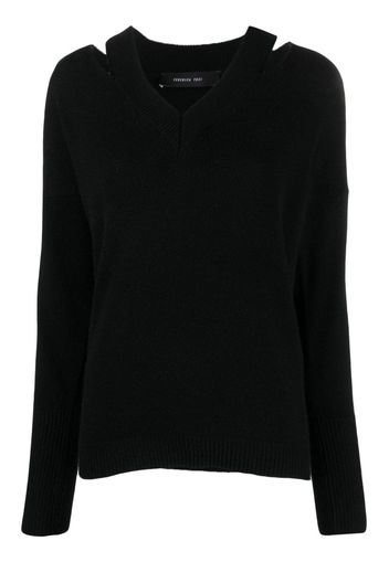 Federica Tosi cut-out long-sleeved jumper - Nero