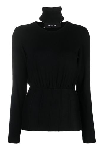 Federica Tosi cut-out high-neck jumper - Nero