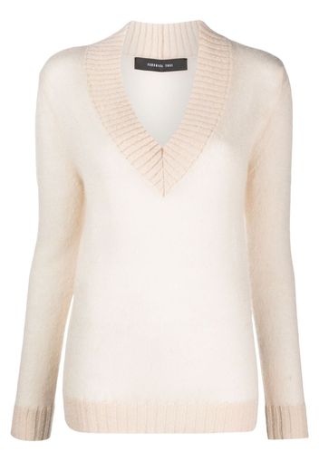 Federica Tosi V-neck mohair-blend jumper - Toni neutri