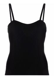 Federica Tosi spaghetti-strap knit top - Nero