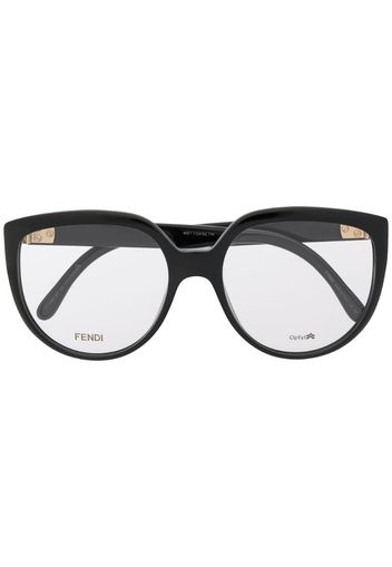 FENDI EYEWEAR FF0421 807 BLACK Leather/Fur/Exotic Skins->Leather