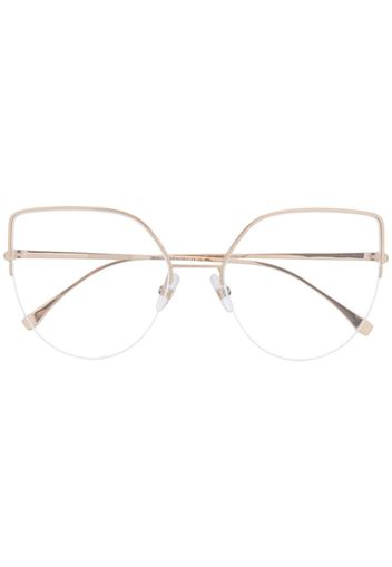 oversized aviator-frame glasses