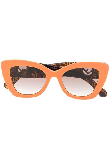 cat eye monogram print sunglasses