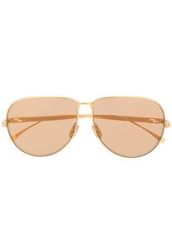 Fendi Eyewear Occhiali da sole modello aviator - Oro