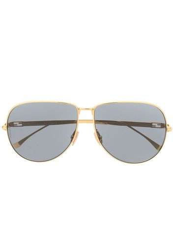 Fendi Eyewear Occhiali da sole modello aviator - Oro