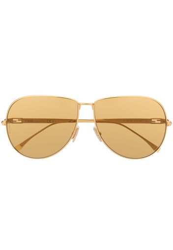 Fendi Eyewear Occhiali da sole modello aviator - Oro