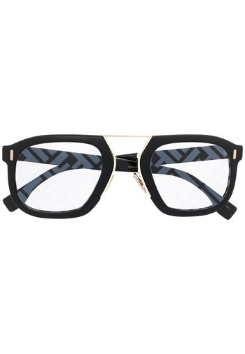 Fendi Eyewear FF-logo oversize-frame sunglasses - Nero