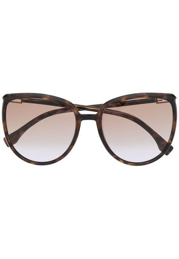 Fendi Eyewear oversized sunglasses - Marrone