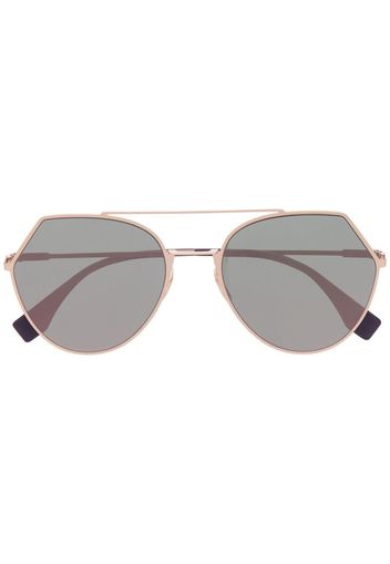 Fendi Eyewear round-frame sunglasses - Oro