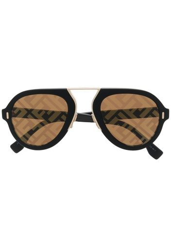 Fendi Eyewear FF aviator-frame sunglasses - Nero