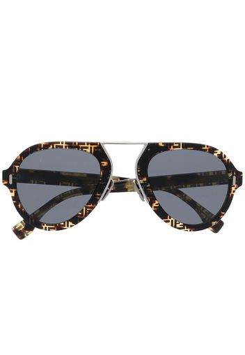 Fendi Eyewear FF aviator-frame sunglasses - Marrone