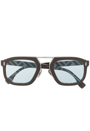 Fendi Eyewear Fendi Force aviator-frame sunglasses - Blu