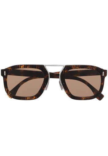 Fendi Eyewear Fendi Force aviator-frame sunglasses - Marrone