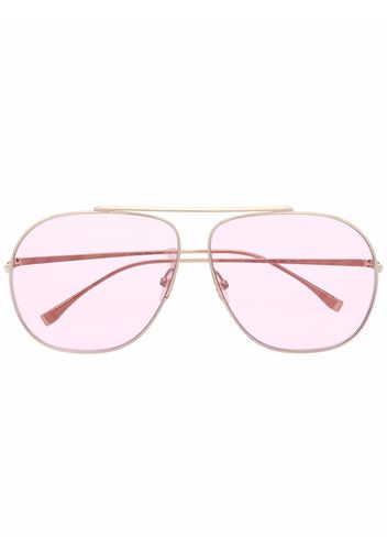 Fendi Eyewear double-bridge aviator sunglasses - Oro