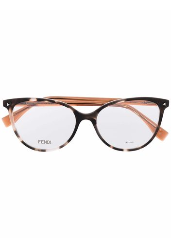 Fendi Eyewear cat-eye frame glasses - Marrone